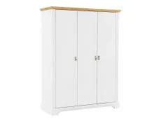 Seconique Seconique Toledo White and Oak 3 Door Triple Wardrobe