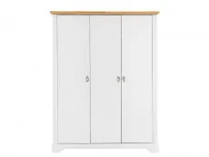 Seconique Seconique Toledo White and Oak 3 Door Triple Wardrobe