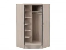 Seconique Seconique Nevada Grey Gloss and Oak 2 Door Corner Wardrobe