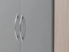 Seconique Seconique Nevada Grey Gloss and Oak 2 Door Corner Wardrobe