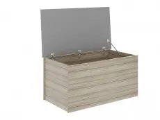 Seconique Seconique Nevada Grey Gloss and Oak Blanket Box