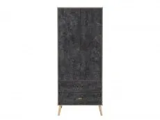 Seconique Seconique Nordic Concrete Effect 2 Door 2 Drawer Wardrobe