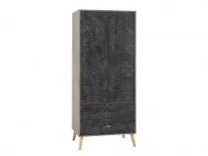 Seconique Seconique Nordic Concrete Effect 2 Door 2 Drawer Wardrobe