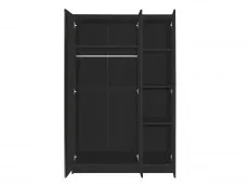 Seconique Seconique Malvern Black 3 Door Triple Wardrobe