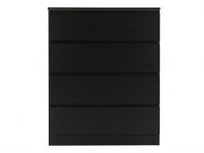 Seconique Seconique Malvern Black 4 Drawer Chest of Drawers