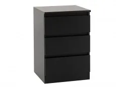 Seconique Seconique Malvern Black 3 Piece Bedroom Furniture Package