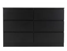 Seconique Seconique Malvern Black 3+3 Drawer Chest of Drawers