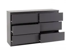 Seconique Seconique Malvern Grey 3+3 Drawer Chest of Drawers