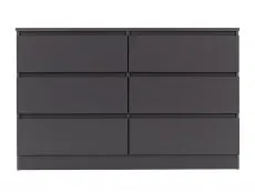 Seconique Seconique Malvern Grey 3+3 Drawer Chest of Drawers