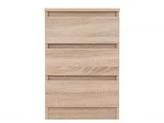 Seconique Seconique Malvern Sonoma Oak 3 Drawer Bedside Table