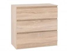 Seconique Seconique Malvern Sonoma Oak 3 Drawer Low Chest of Drawers