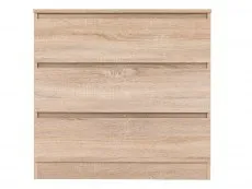 Seconique Seconique Malvern Sonoma Oak 3 Drawer Low Chest of Drawers