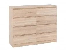 Seconique Seconique Malvern Sonoma Oak 4+4 Drawer Chest of Drawers