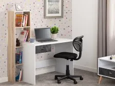 Seconique Seconique Nordic White and Oak 1 Drawer Study Desk