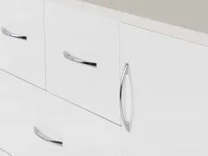 Seconique Seconique Nevada White High Gloss 1 Door 5 Drawer Chest of Drawers