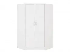 Seconique Seconique Nevada White High Gloss 2 Door Corner Wardrobe