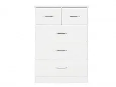 Seconique Seconique Nevada White High Gloss 3+2 Drawer Chest of Drawers