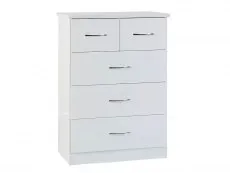 Seconique Seconique Nevada White High Gloss 4 Piece Bedroom Furniture Package