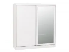 Seconique Seconique Nevada White High Gloss Sliding Mirrored Wardrobe