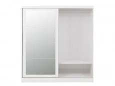 Seconique Seconique Nevada White High Gloss Sliding Mirrored Wardrobe