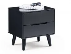 Julian Bowen Julian Bowen Alicia Anthracite 2 Drawer Bedside Table