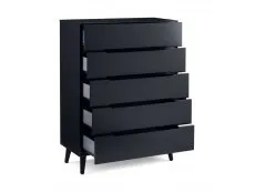 Julian Bowen Julian Bowen Alicia Anthracite 5 Drawer Chest of Drawers