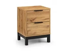 Julian Bowen Julian Bowen Bali Oak 2 Drawer Bedside Table