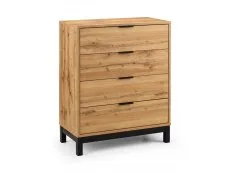 Julian Bowen Julian Bowen Bali Oak 4 Drawer Chest of Drawers