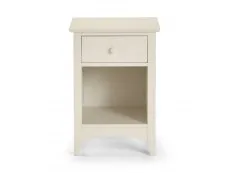 Julian Bowen Julian Bowen Cameo 1 Drawer Ivory Wooden Bedside Table