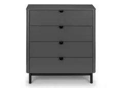 Julian Bowen Julian Bowen Chloe Storm Grey 4 Drawer Chest of Drawers