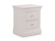 Julian Bowen Julian Bowen Clermont 2 Drawer Light Grey Bedside Table