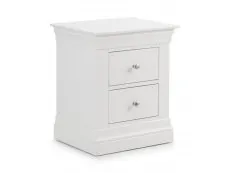 Julian Bowen Julian Bowen Clermont Surf White 2 Drawer Bedside Table