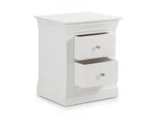 Julian Bowen Julian Bowen Clermont Surf White 2 Drawer Bedside Table