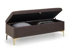 Julian Bowen Julian Bowen Deco Truffle Velvet Fabric Blanket Box