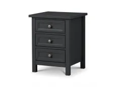 Julian Bowen Julian Bowen Maine Anthracite 3 Drawer Bedside Table