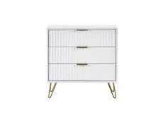 Julian Bowen Julian Bowen Murano Matte White 3 Drawer Chest of Drawers