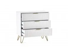 Julian Bowen Julian Bowen Murano Matte White 3 Drawer Chest of Drawers