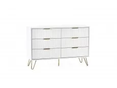 Julian Bowen Julian Bowen Murano Matte White 6 Drawer Chest of Drawers