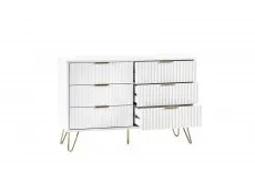 Julian Bowen Julian Bowen Murano Matte White 6 Drawer Chest of Drawers