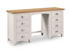 Julian Bowen Julian Bowen Richmond Grey and Oak Double Pedestal Dressing Table (Assembled)