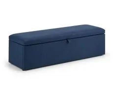 Julian Bowen Julian Bowen Sorrento Blue Linen Fabric Blanket Box