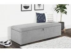 Julian Bowen Julian Bowen Sorrento Light Grey Linen Fabric Blanket Box