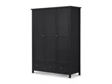 Julian Bowen Julian Bowen Maine Anthracite 3 Door 2 Drawer Wardrobe