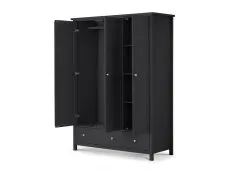 Julian Bowen Julian Bowen Maine Anthracite 3 Door 2 Drawer Wardrobe