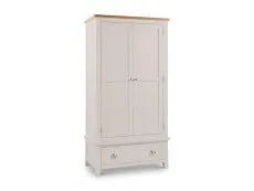 Julian Bowen Julian Bowen Richmond Grey and Oak 2 Door 1 Drawer Wardrobe