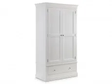 Julian Bowen Julian Bowen Clermont White 2 Door 1 Drawer Wardrobe