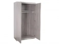 Julian Bowen Julian Bowen Jupiter Grey Oak 2 Door Wardrobe