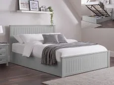 Julian Bowen Julian Bowen Maine 5ft King Size Dove Grey Wooden Ottoman Bed Frame