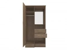 Seconique Seconique Nevada Rustic Oak 1 Door 2 Drawer Wardrobe