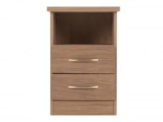 Seconique Seconique Nevada Rustic Oak 2 Drawer Bedside Table